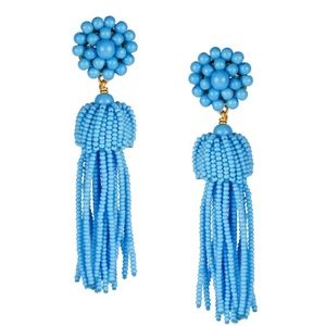 Authentic Lisi Lerch tassel earrings in turquoise